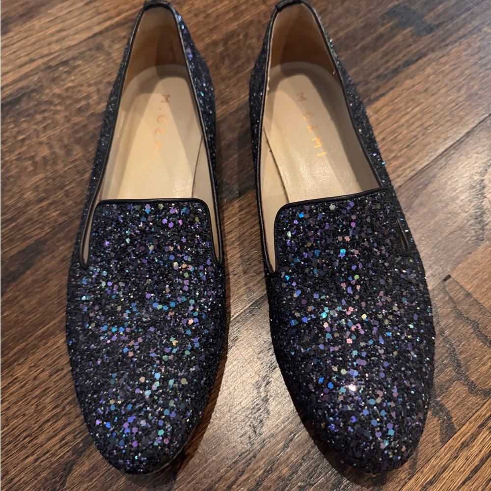 FINAL DAY!! M Gemi Glittery Navy Loafers